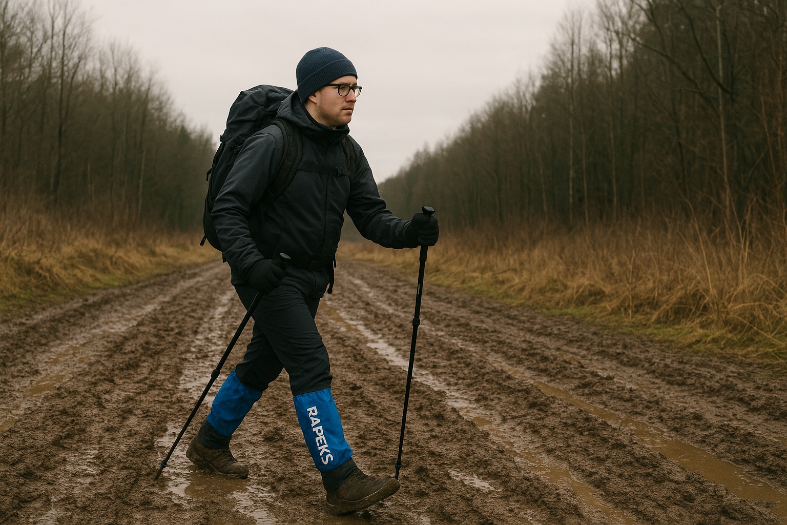 Zbliżenie na stuptuty w błocie